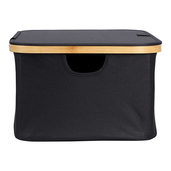 Корзина для белья Neat Low, 40x33x20 см, черная, Smart Solutions, фото , изображение 7