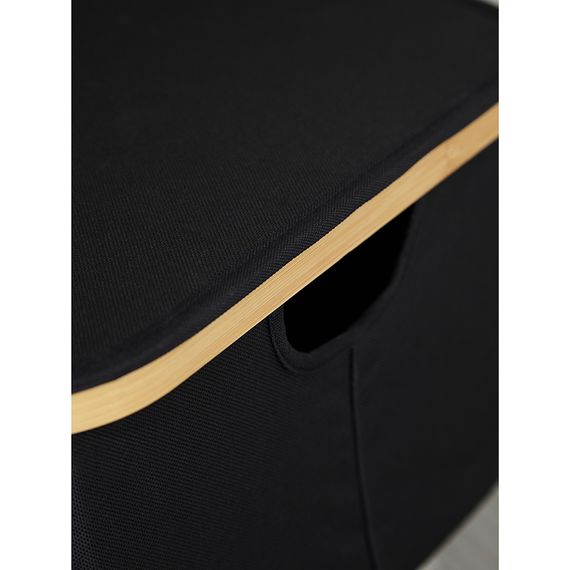 Корзина для белья Neat Low, 40x33x20 см, черная, Smart Solutions, фото , изображение 6