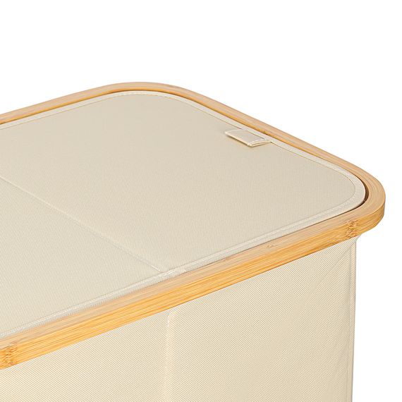 Корзина для белья с двумя отделениями Neat Twin, 53,5х33х53 см, молочная, Smart Solutions, фото , изображение 11