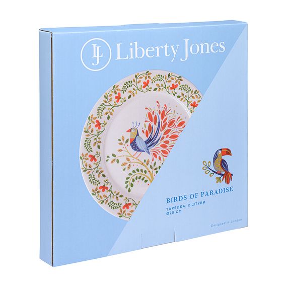 Набор тарелок Toucan из коллекции Birds of Paradise в подарочной упаковке, ?28 см, 2 шт., Liberty Jones, фото , изображение 9