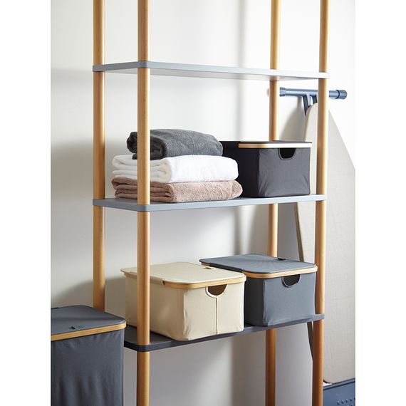 Корзина для белья Neat Low, 40x33x20 см, серая, Smart Solutions, фото , изображение 3