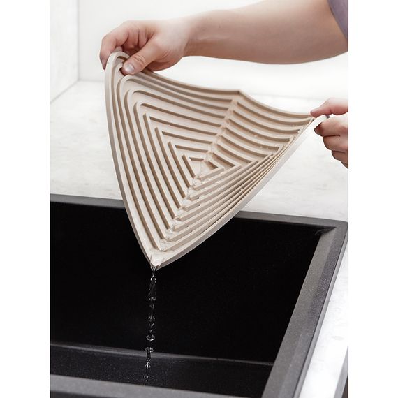 Коврик для сушки посуды Dry Flex, 34,5х31,5 см, бежевый, Smart Solutions, фото , изображение 4