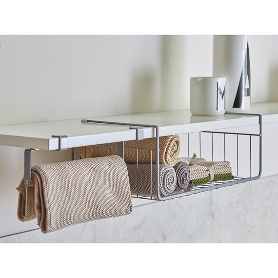 Корзина для хранения подвесная Granli, 38,8х24,5х15 см, серая, Smart Solutions, фото , изображение 3