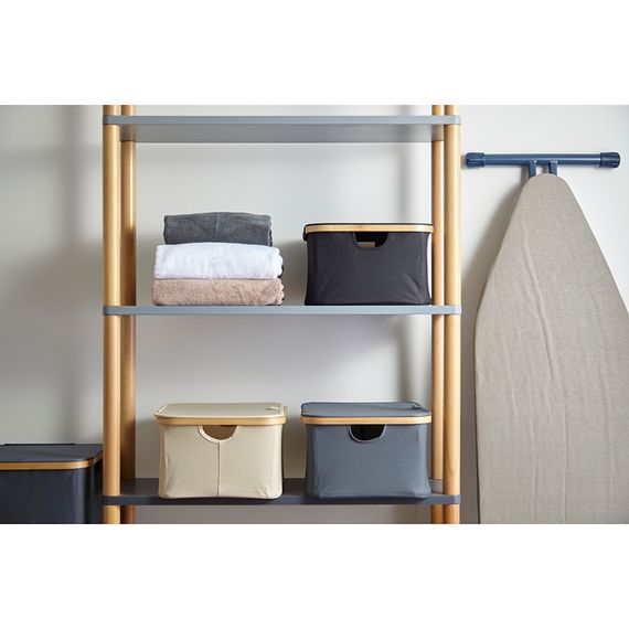 Корзина для белья Neat Low, 40x33x20 см, черная, Smart Solutions, фото , изображение 3