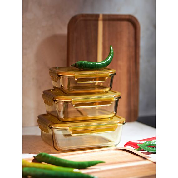 Контейнер для хранения и переноски продуктов 630 мл янтарного цвета, Smart Solutions, фото , изображение 2