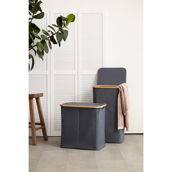 Корзина для белья Neat Tall, 41х35х74 см, серая, Smart Solutions, фото , изображение 2