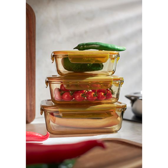 Контейнер для хранения и переноски продуктов 630 мл янтарного цвета, Smart Solutions, фото , изображение 3