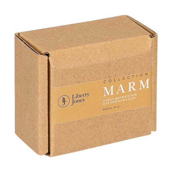 Набор держателей для именных карт Marm, белый мрамор, 4 шт., Liberty Jones, фото , изображение 3