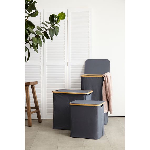 Корзина для белья с двумя отделениями Neat Twin, 53,5х33х53 см, серая, Smart Solutions, фото , изображение 3