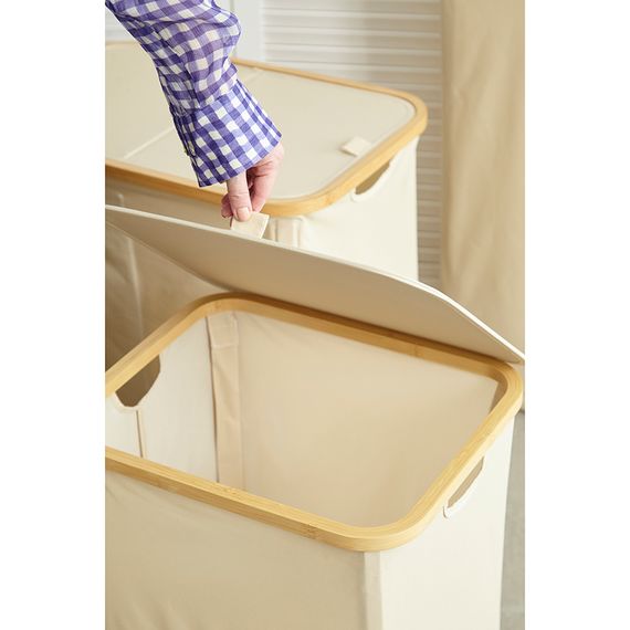 Корзина для белья Neat Tall, 41х35х74 см, молочная, Smart Solutions, фото , изображение 8
