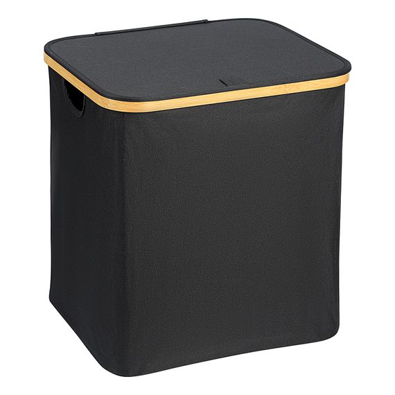 Корзина для белья Neat Mid, 40x33x43 см, черная, Smart Solutions, фото 