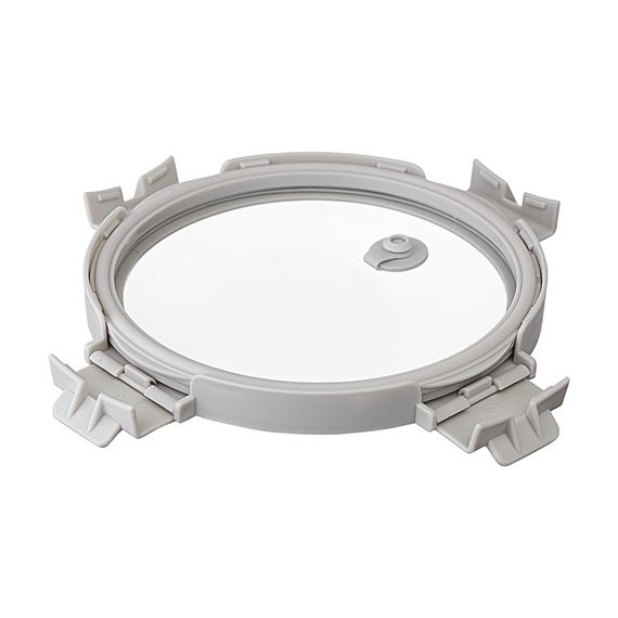 Контейнер для запекания и хранения круглый с крышкой, 650 мл, светло-серый, Smart Solutions, фото , изображение 4