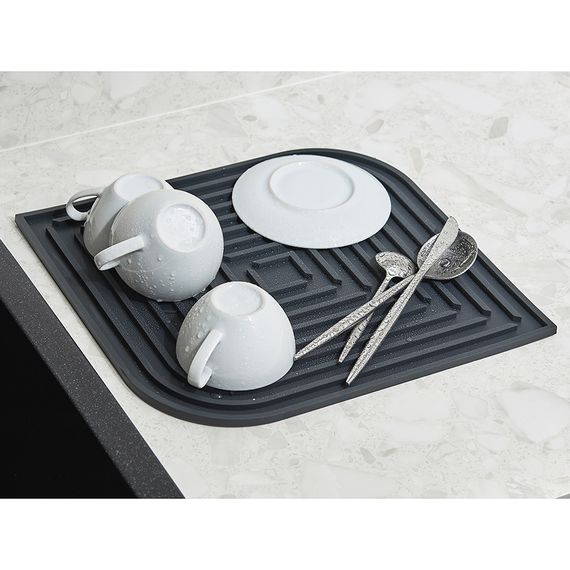 Коврик для сушки посуды Dry Flex, 34,6х44,6 см, темно-серый, Smart Solutions, фото , изображение 9