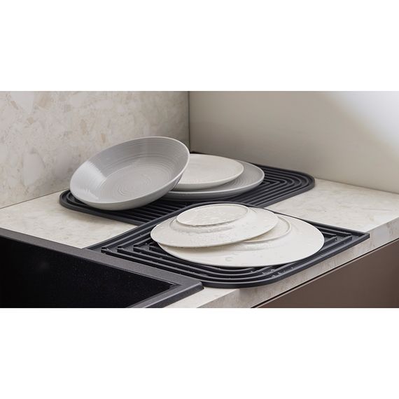 Коврик для сушки посуды Dry Flex, 34,5х31,5 см, темно-серый, Smart Solutions, фото , изображение 7