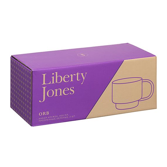 Набор кружек Orb, 400 мл, прозрачные/зеленые, 2 шт., Liberty Jones, фото , изображение 5