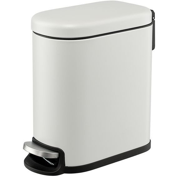 Ведро мусорное с педалью, светло-серое, 5 л, Smart Solutions, фото 