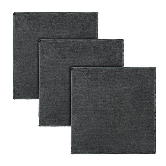 Набор салфеток из микрофибры Cozy Clean, 30х30 см, темно-серые, 3 шт., Smart Solutions, фото 