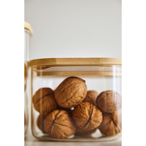 Банка для хранения квадратная Glass Bamboo,1 л, Smart Solutions, фото , изображение 4