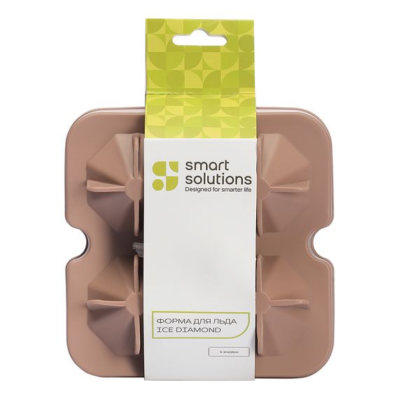Форма для льда Ice diamond, пепельно-розовая, Smart Solutions, фото , изображение 3