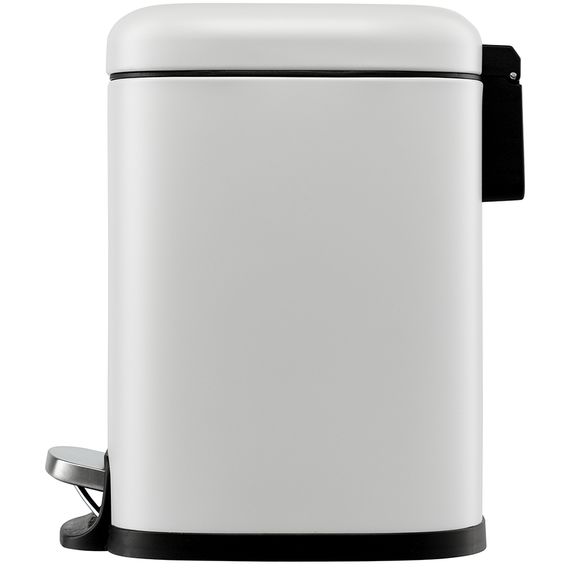 Ведро мусорное с педалью, светло-серое, 6 л, Smart Solutions, фото , изображение 3