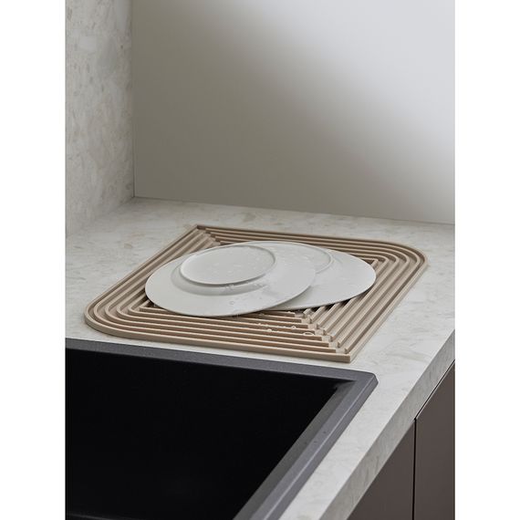 Коврик для сушки посуды Dry Flex, 34,6х44,6 см, бежевый, Smart Solutions, фото , изображение 5