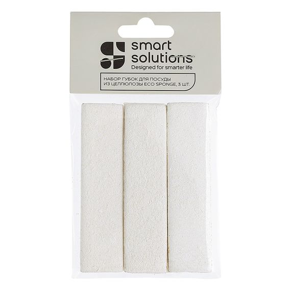 Набор губок для посуды из целлюлозы Eco Sponge, 3 шт., Smart Solutions, фото , изображение 9