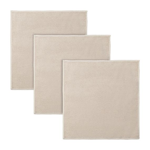 Набор салфеток из микрофибры Cozy Clean, 30х30 см, бежевые, 3 шт., Smart Solutions, фото 