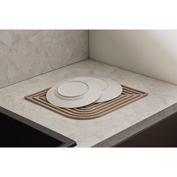 Коврик для сушки посуды Dry Flex, 34,6х44,6 см, бежевый, Smart Solutions, фото , изображение 3
