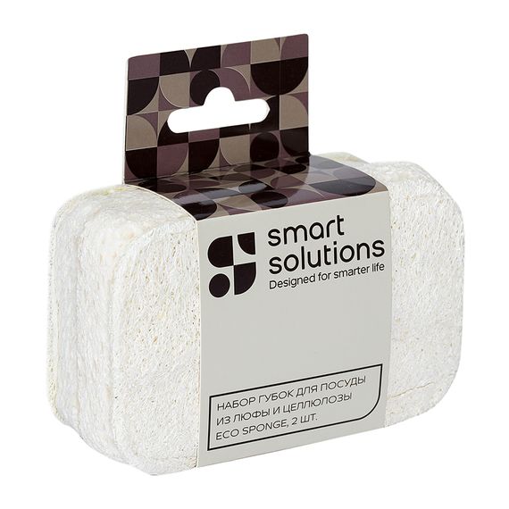 Набор губок для посуды из люфы и целлюлозы Eco Sponge, 2 шт., Smart Solutions, фото , изображение 7