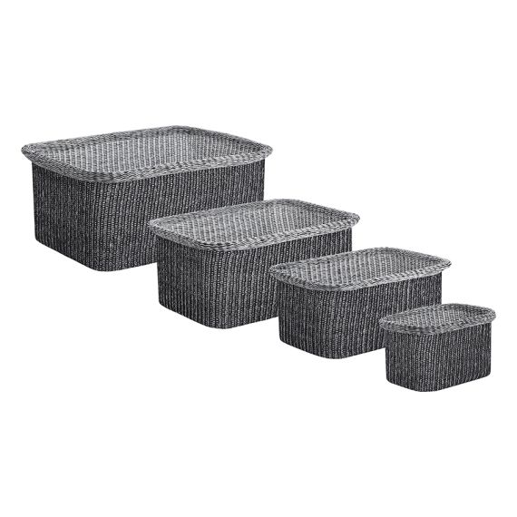 Набор из 4-х корзин для хранения Sustainable collection, черный, Bergenson Bjorn, фото 