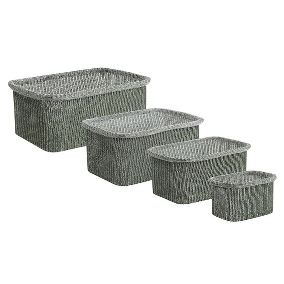 Набор из 4-х корзин для хранения Sustainable collection, оливковый, Bergenson Bjorn, фото 