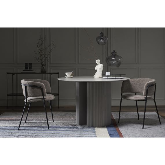 Стул Helning, мягкий шенилл, капучино, Bergenson Bjorn, фото , изображение 4