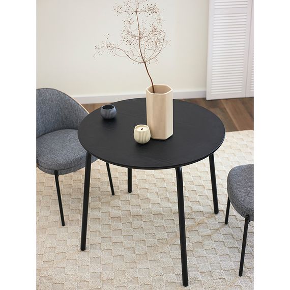 Стол обеденный Round, ?80 см, черный, Bergenson Bjorn, фото , изображение 2