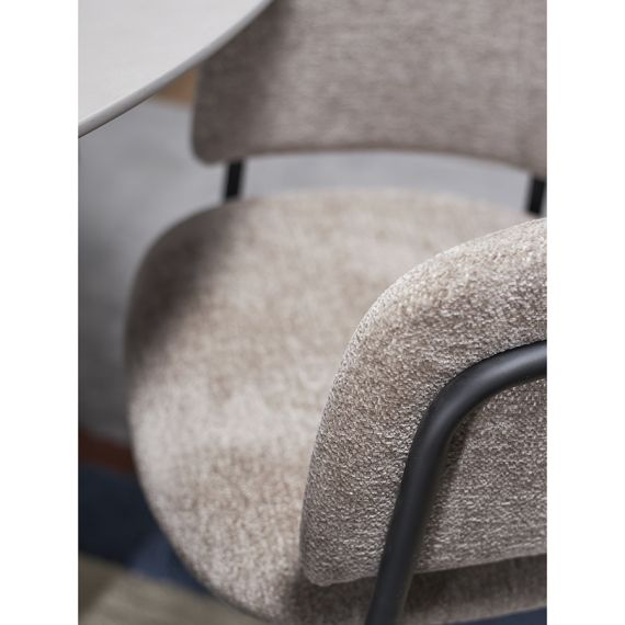 Стул Helning, мягкий шенилл, капучино, Bergenson Bjorn, фото , изображение 10