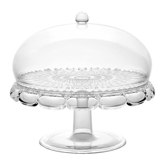 Блюдо для торта с крышкой Vanity, 30 см, прозрачное, Guzzini, фото 