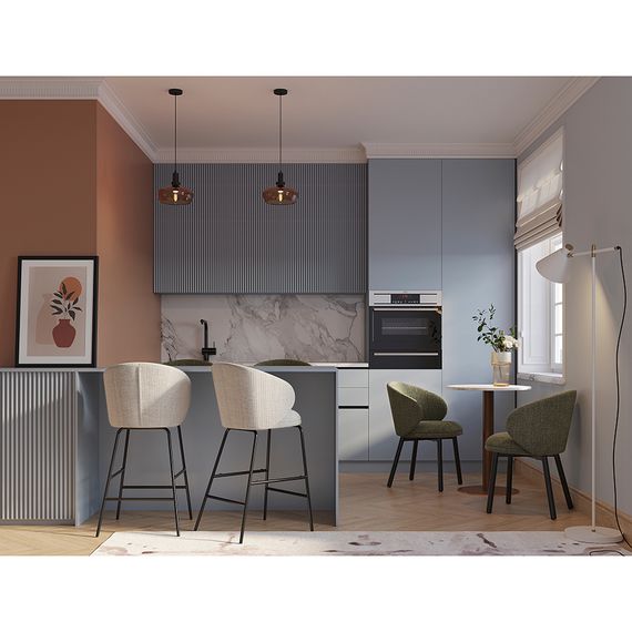 Стул полубарный Comfy, рогожка, топленое молоко, Bergenson Bjorn, фото , изображение 6