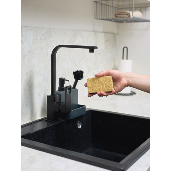 Набор губок для посуды из целлюлозы и кокосового волокна Eco Sponge, черные, 6 шт., Smart Solutions, фото , изображение 9