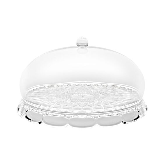 Блюдо сервировочное с крышкой Vanity, 30 см, прозрачное, Guzzini, фото , изображение 4