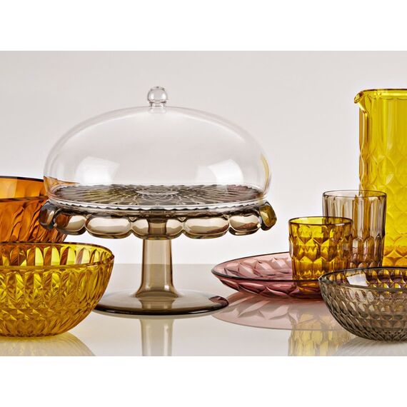 Блюдо для торта с крышкой Vanity, 30 см, коричневое, Guzzini, фото , изображение 2