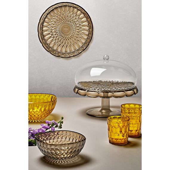 Блюдо сервировочное с крышкой Vanity, 30 см, коричневое, Guzzini, фото , изображение 2