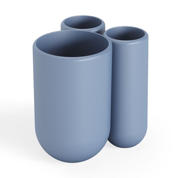 Стакан для зубных щеток Touch, синий, UMBRA, фото 