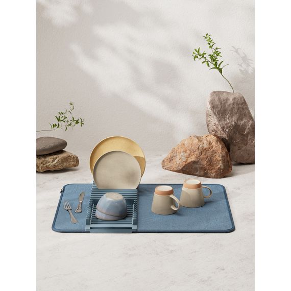 Коврик для сушки посуды Udry, 46х61 см, синий, UMBRA, фото , изображение 5