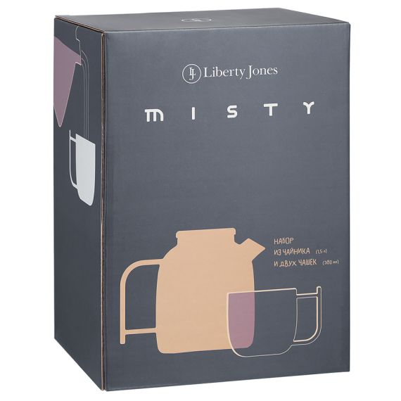 Набор из чайника и двух чашек Misty, 1,5 л, Liberty Jones, фото , изображение 16