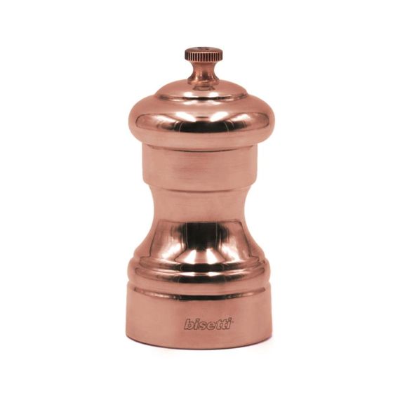 Мельница для перца h 10 см, бук/медь, серия MESSINA, Bisetti, фото 