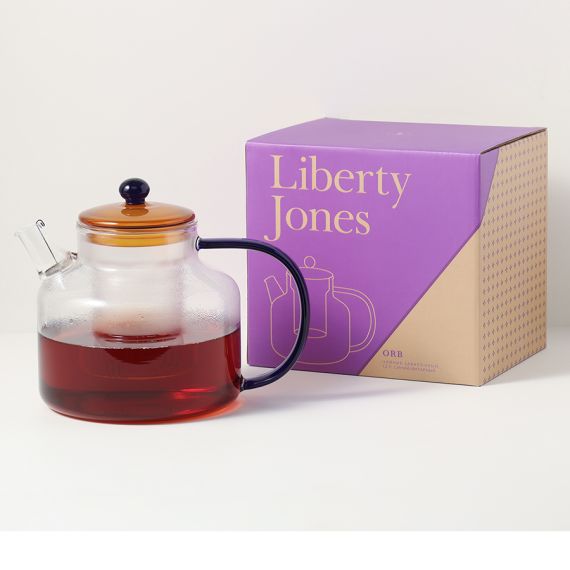 Чайник заварочный Orb, 1,2 л, синий/янтарный, Liberty Jones, фото , изображение 2