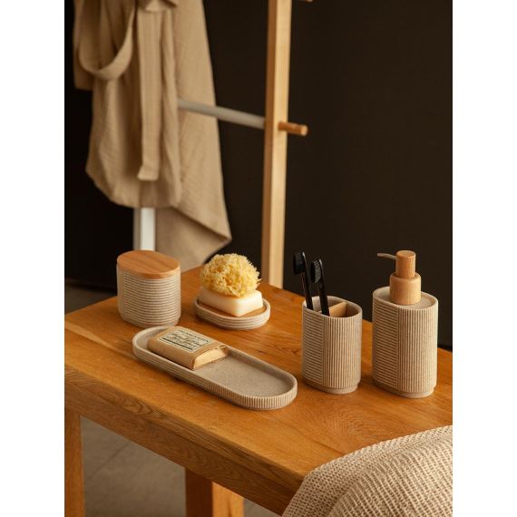 Диспенсер для жидкого мыла Dune, песочный, Bergenson Bjorn Bath, фото , изображение 4