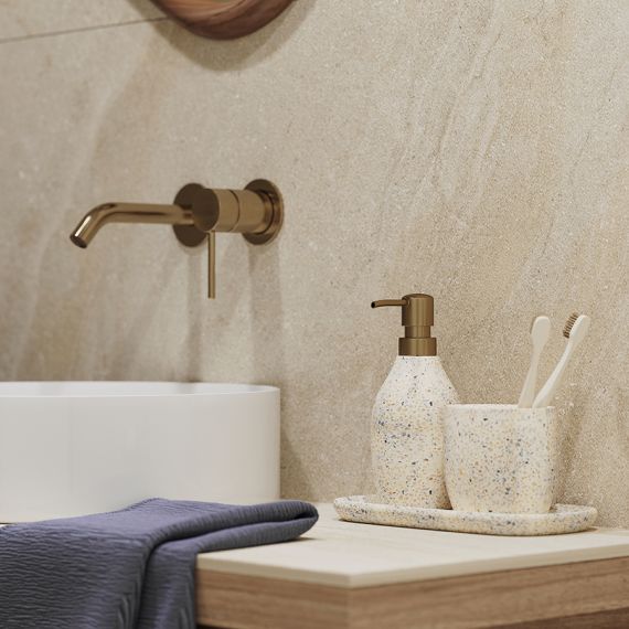 Стакан для зубных щеток Mosaic, светло-бежевый, Bergenson Bjorn Bath, фото , изображение 4