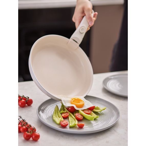 Набор посуды для приготовления со съемной ручкой Smart Ceramic, 7 предметов, цвета топленого молока, Smart Solutions, фото , изображение 11