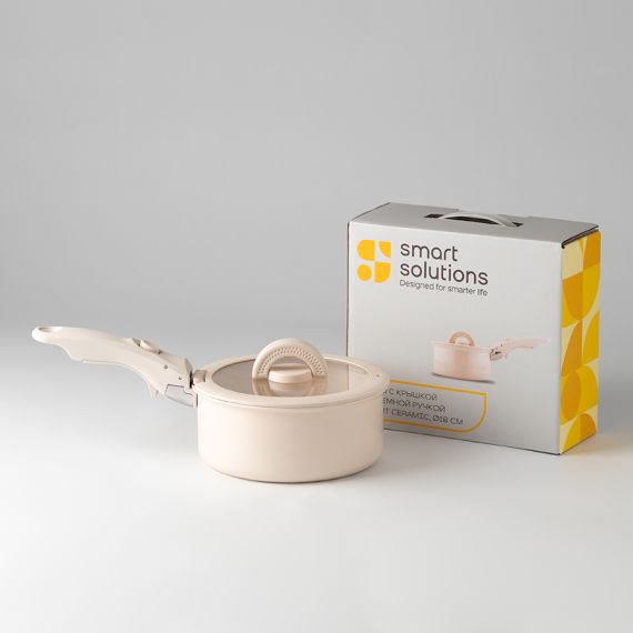 Ковш с крышкой и съемной ручкой Smart Ceramic, ?18 см, Smart Solutions, фото , изображение 8