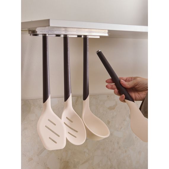 Лопатка с прорезями SmartChef, 32 см, бежевая/бордовая, Smart Solutions, фото , изображение 5